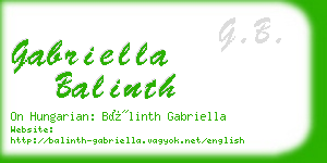 gabriella balinth business card